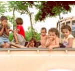 When the Chacocente truck isn't moving cinderblocks, it's full of children!
